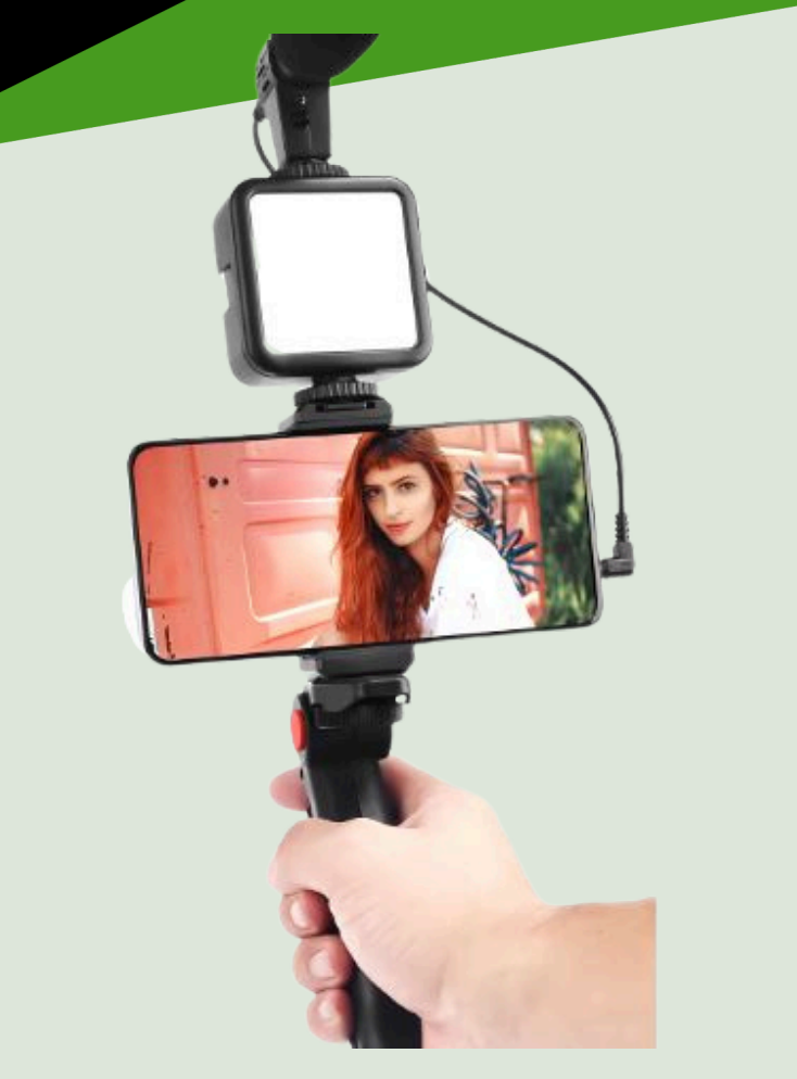 SET GRABACION MOVIL 3 EN 1 (TRIPODE + MICRO + LUZ)